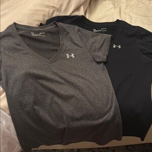 Under Armour Women's Short Sleeve Tees - Gray and Black